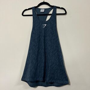 Gymshark Women's Blue racer back tank top size small